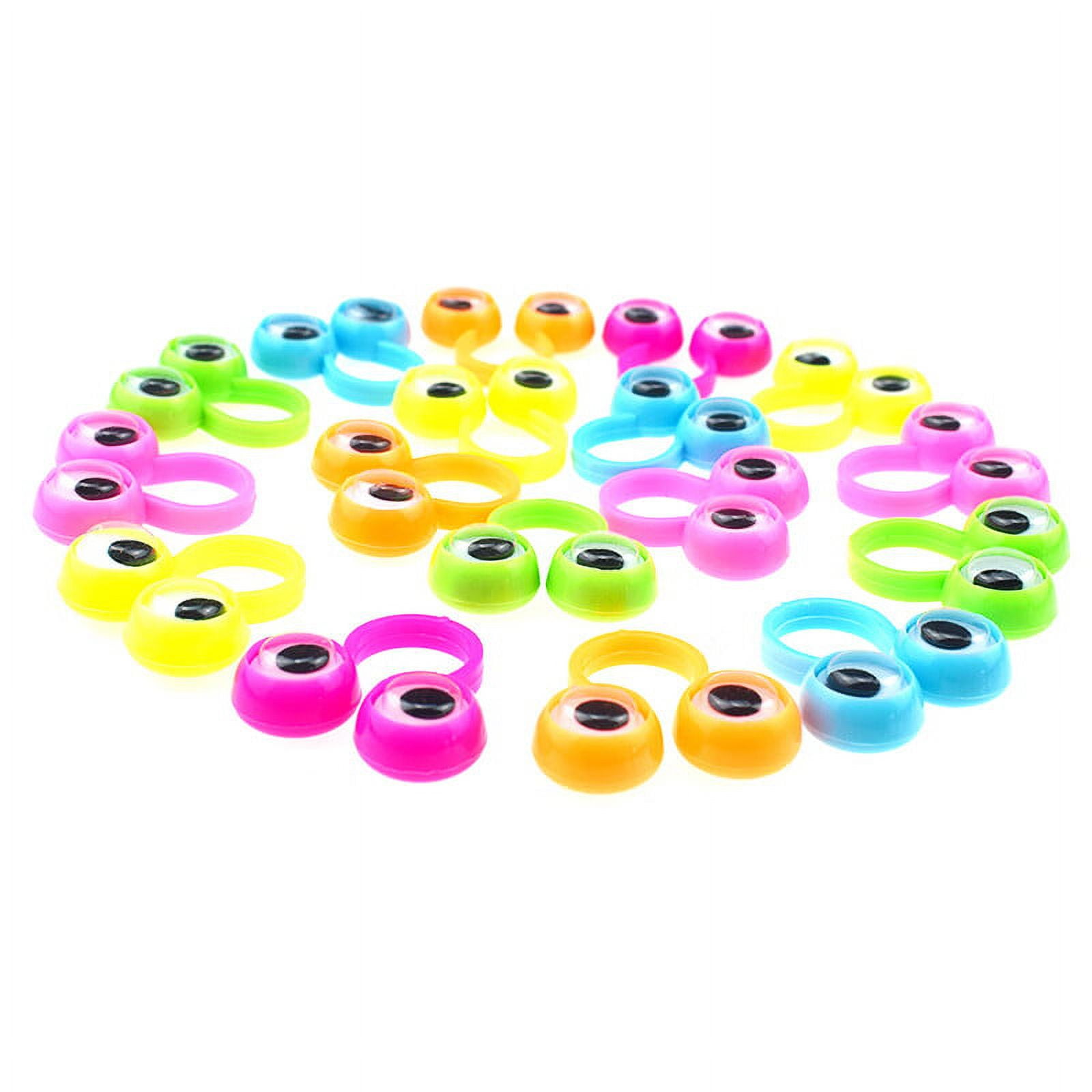 Eye Finger Puppets Plastic Rings with Wiggle Eyes toy Random Color ...