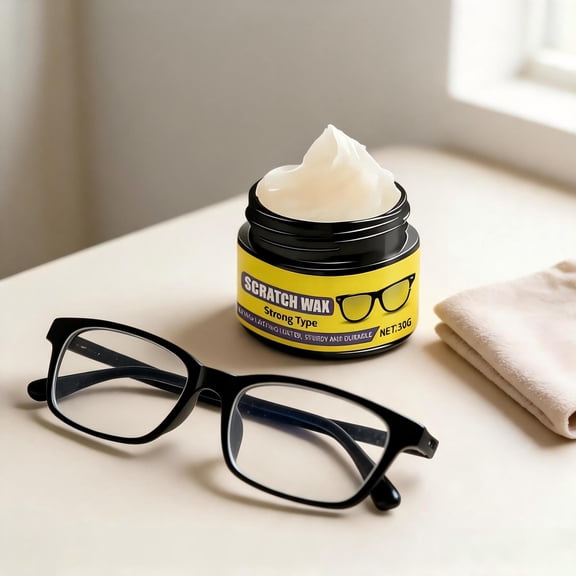 Eye Glass Scratch Remover for Plastic and Glass Lenses, Lens Scratch Restorer for Eyeglasses, Protective Coating Cleaner for Sunglasses and Sports 30g