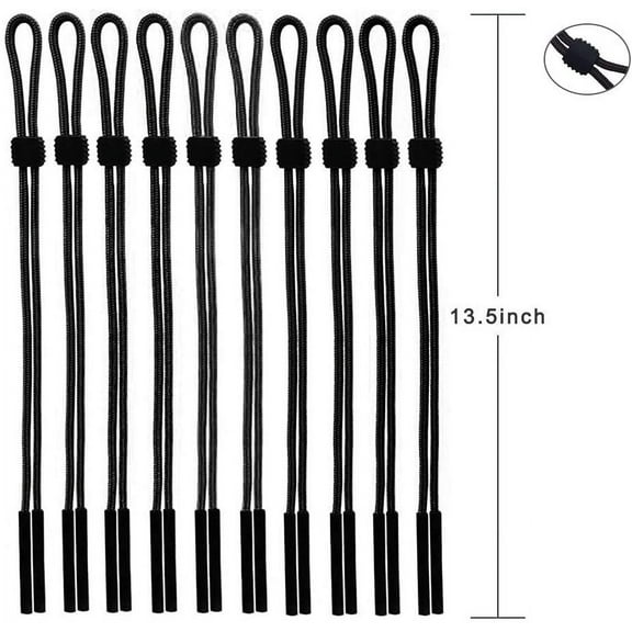 Eye Glasses String Holder Straps - Sports Sunglasses Strap for Men Women - Eyeglass Holders Around Neck - Glasses Retainer Cord Chains Lanyards Black(10PCS)