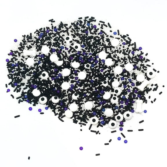 Eye Got a Bone to Pick - 12 oz Halloween Themed Sprinkles - Featuring Eyeballs, Candy Bones, Ruby Crystals, Black Jimmies, & White Nonpareils - Scary Cake and Ice Cream Sprinkles