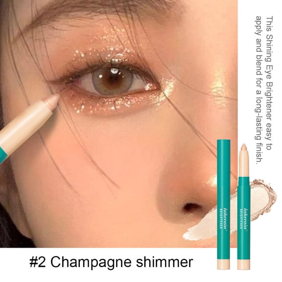 Eye Highlighter Pen, Long-lasting, Waterproof and Sweat-proof Pearlescent Eyeshadow Pencil, Makeup Highlighter Pen, Water Glitter Eyeshadow Stick That Combines Highlighter and Eyeliner Functions.