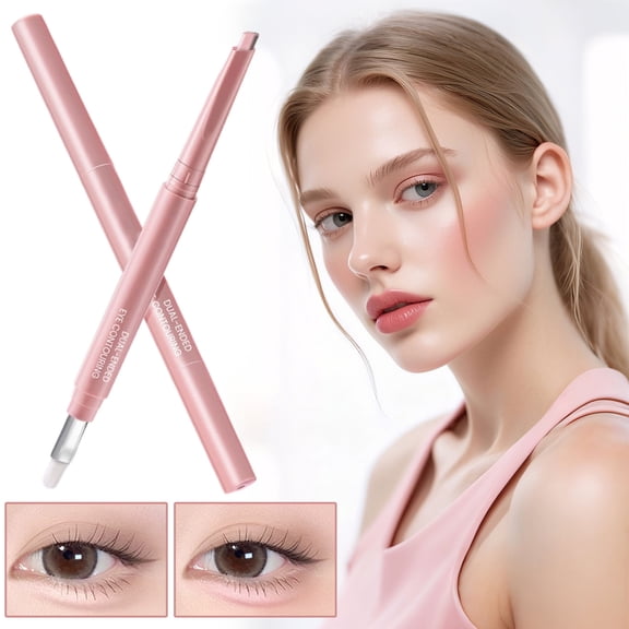 Under Eye Highlighter Stick, Waterproof Natural 3D Contour and Highlighter, Silky-Smooth Long-Lasting Highlighter & Contouring Stick for Smudge-Proof, Shining Daily Makeup