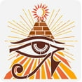 thumbnail image 1 of Eye of Horus Painting Stencil 11.8x11.8inch Reusable Pyramid Symbol Eye of Providence Drawing Template Devil's Eye Decoration Stencil for Painting on Wood Wall Fabric Furniture, 1 of 9