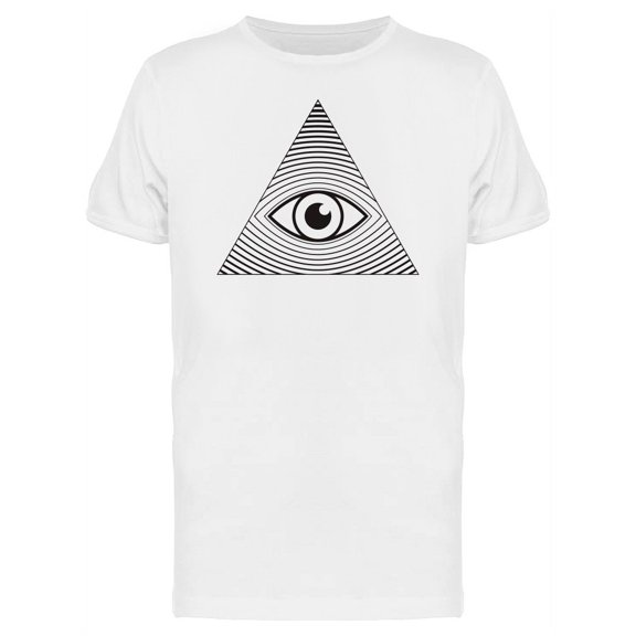 Eye Inside Triangle Wave Art T-Shirt Men -Image by Shutterstock, Male x-Large