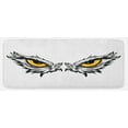 thumbnail image 1 of Eye Kitchen Mat, Aggressive Gaze of a Bird of Prey Cartoon Mascot Hunter Falcon Eagle Hawk, Plush Decorative Kitchen Mat with Non Slip Backing, 47" X 19", Pale Grey Marigold Black, by Ambesonne, 1 of 1