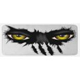 thumbnail image 1 of Eye Kitchen Mat, Evil Eyes of Wild Black Cat Staring Face Werewolf Animal Monster Scratch Danger, Plush Decorative Kitchen Mat with Non Slip Backing, 47" X 19", Yellow Black Grey, by Ambesonne, 1 of 1