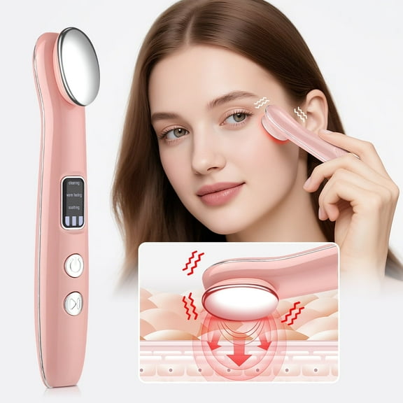 Eye Lift Wand, Heated Eye Massager Wand with Vibration, 3 Modes Eye Care Tool, LCD Display, Rechargeable Eye Massager for Dry Eyes, Dark Circles and Puffiness