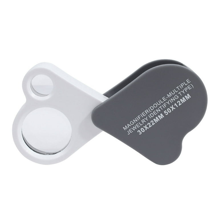 Eye Loupe Magnifier Double Lens Handheld Magnifying Glass 30X 50X for  Jewelry Coin Inspection Pocket Magnifying Lens 