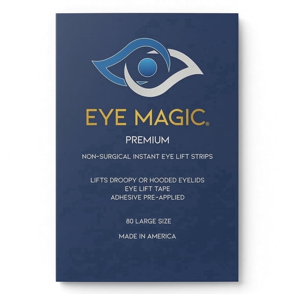 Eye Magic Eye Lift Strips L/XL Size 80 Count, Droopy & Hooded Eyelids, Non-Surgical, USA
