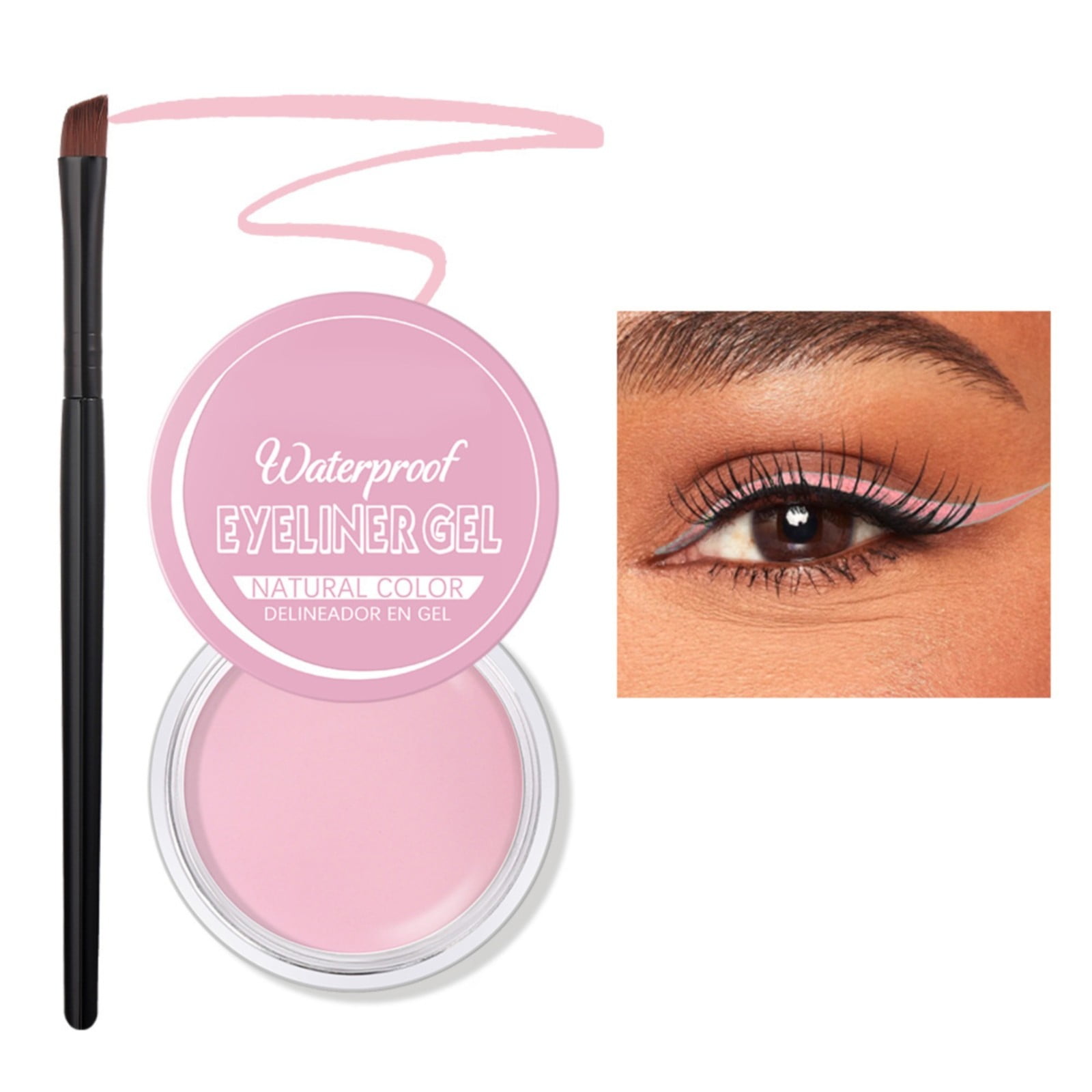 Eye Makeup,Canned Eyeliner Eyebrow with Brushes Kit Formula Quick ...