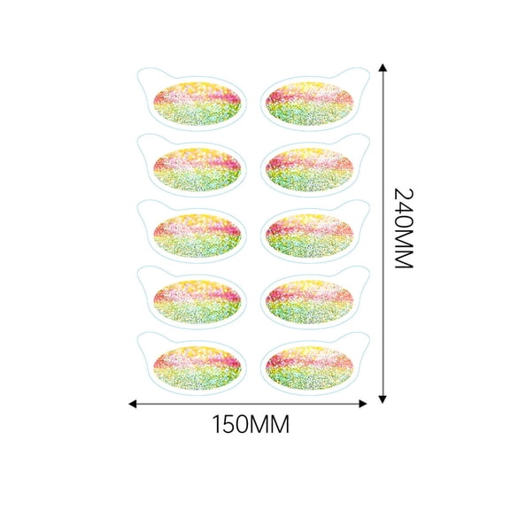 Eye Makeup Decals Waterproof Glitter Eyeshadow Stickers Easy Peel and Apply Eye Decorations for Festival Party Stage Costume Fun Makeup Looks