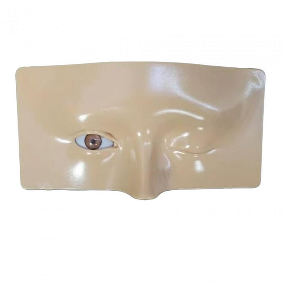 Eye Makeup Practice Face Eye Makeup Face Practice Board Accessory 16.6x8.3cm Reusable with Bracket Makeup Mannequin Face for Makeup Artists yellow