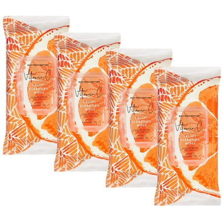 Eye Makeup Remover Wipes, Face Wipes with Vitamin C, 4 Pack (200 Count)