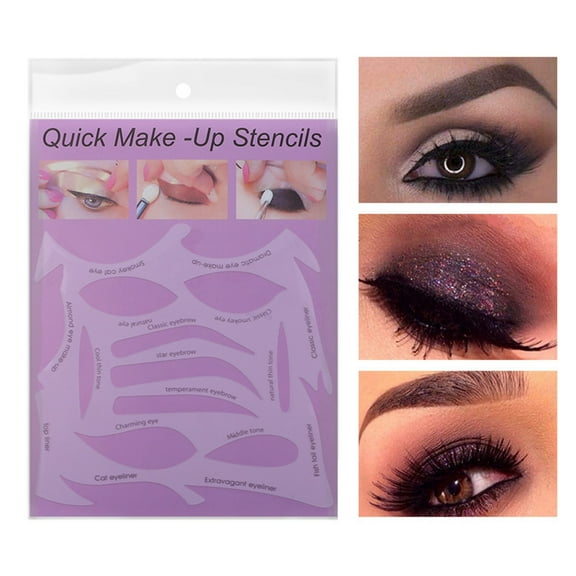 Eye Makeup Stencil Template Card Multifunctional Beauty Tool for Eyeshadow Eyebrow Application Aid