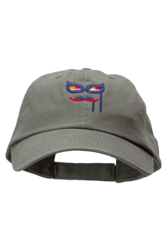 Eye Mask for Party Embroidered Low Profile Dyed Cotton Twill Cap - Olive OSFM
