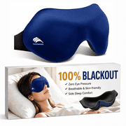Eye Masks for Sleep Light Blocking: 3D Contoured Eye Mask for Lash Extensions - Night Shift Nurse Essentials Zero Pressure - Perfect for Work Long Flight Essentials (Blue)