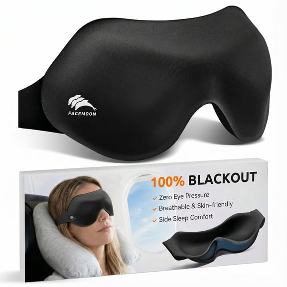 3D Sleep Eye Mask for Men Dad - Light Blocking Contoured Sleeping Mask Products - Zero Pressure Eye Cover for Travel, Side Sleepers, Meditation - Best Father’s Day Gifts for Dad Father Husband Grandp