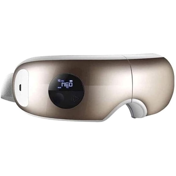 Eye Massager with Heat, Vibration & Compression Therapy, Black, USB Rechargeable