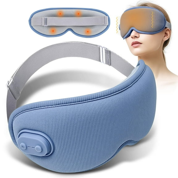 Eye Massager with Heat and Vibration,Eye Mask Massager for Sleeping Warm Eye Compress for Dry Eyes,Type-C Charging Birthday Gifts for Women/Men