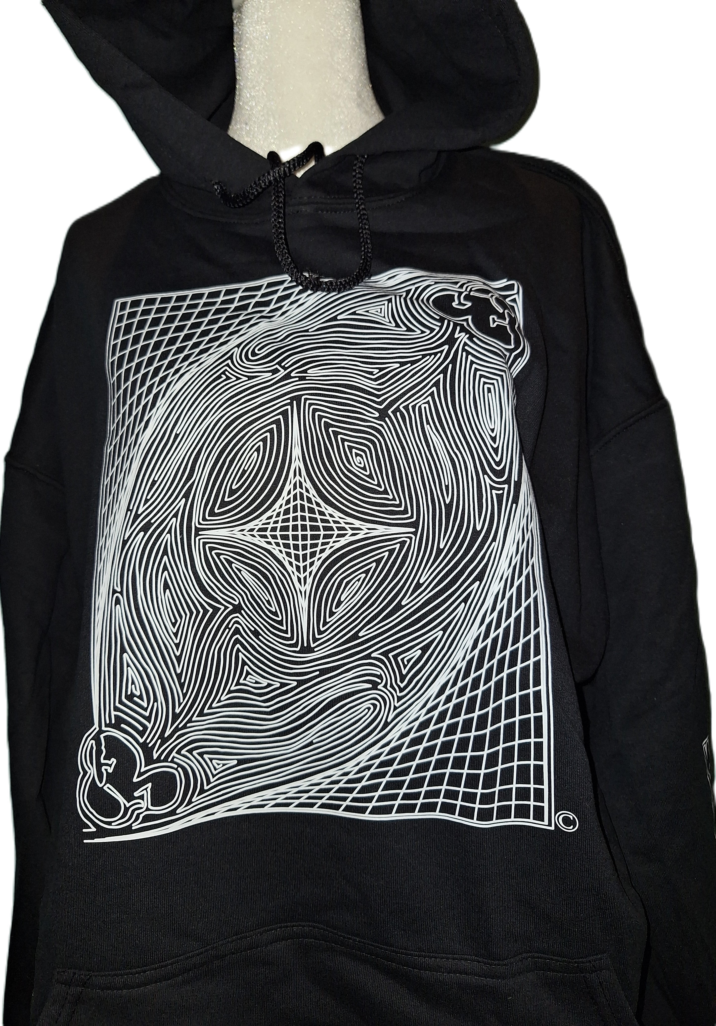 AMAZEN APPAREL Eye Maze Black Hoodie Large