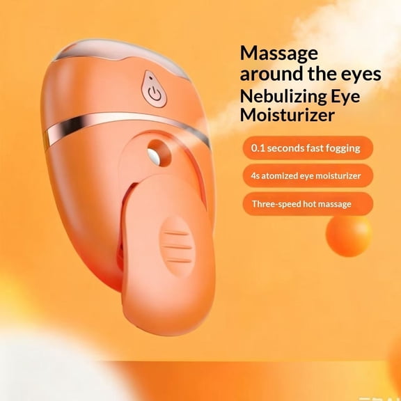 Eye Moisturizer, Dry Eye Mist, Eye Protection Device, Eye Massage Device, Steam Eye Mask, Eye Wash, Massage, Steam Hot Compress Around the Eyes - ORANGE
