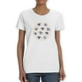 thumbnail image 1 of Eye Moon Shaped T-Shirt Women -Image by Shutterstock, Female Medium, 1 of 4