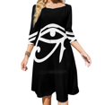 thumbnail image 1 of Eye Of Horus Back Lacing Backless Dress Square Neck Dress Evening Party Dresses Midi Sexy Dress Eye Of Horus Egypt Egyptian, 1 of 3
