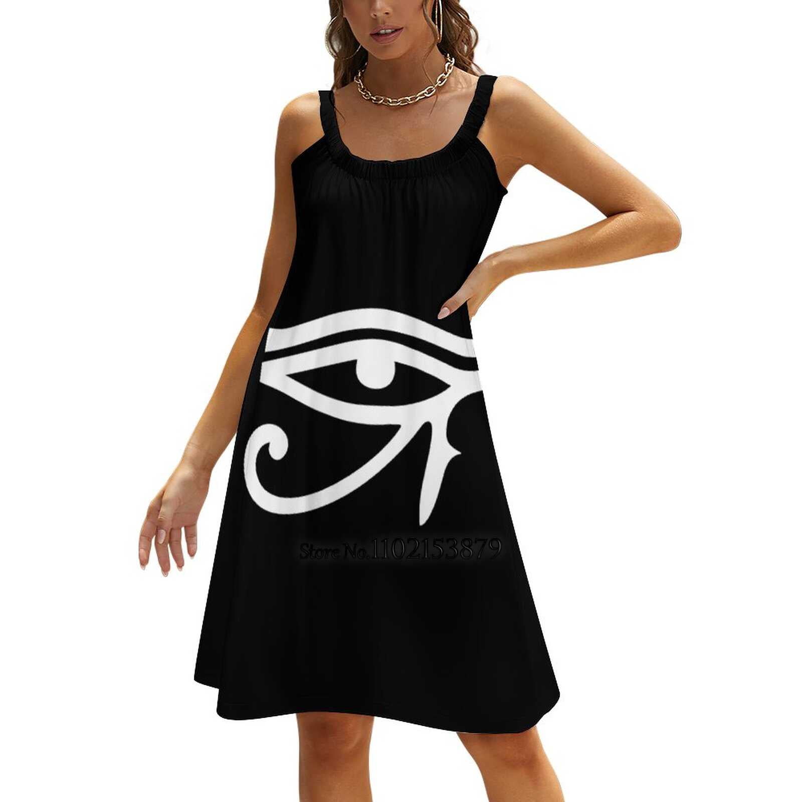 Eye Of Horus Back Lacing Backless Dress Square Neck Dress Evening Party  Dresses Midi Sexy Dress Eye Of Horus Egypt Egyptian