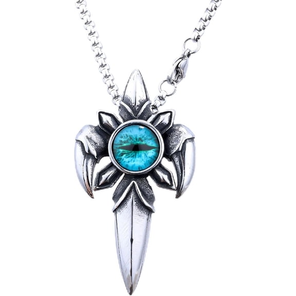 Eye Of Horus Evil Eye Gothic Amulet Necklace,Sword Shape Udjat Eye Talisman Protection Necklace