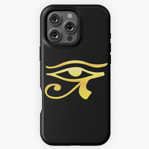 Eye Of Horus Golden Egyptian Symbol Phone Case for iPhone 16 15 14 13 12 11 Pro Max - Trendy Everyday Phone