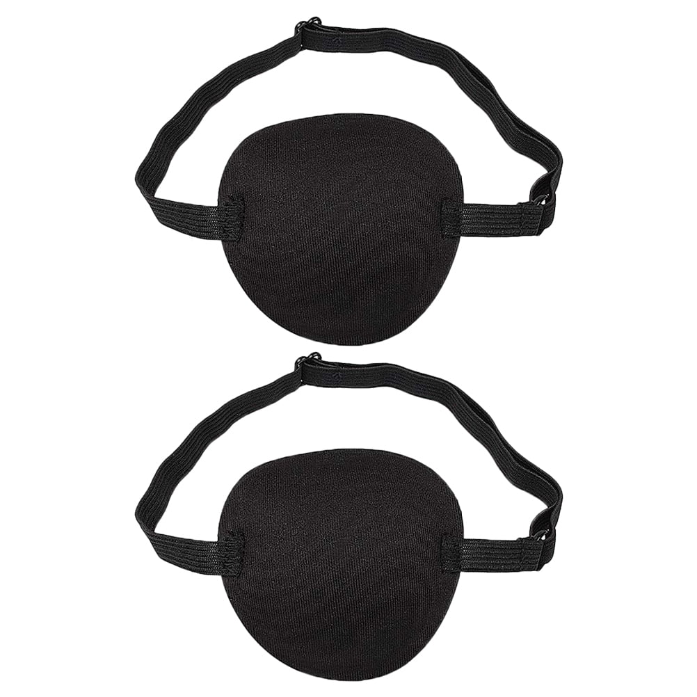 Eye Patch, 2pcs Adult Child Oneeye Patches Single Eye Oneeyed Patches Masks (Black)