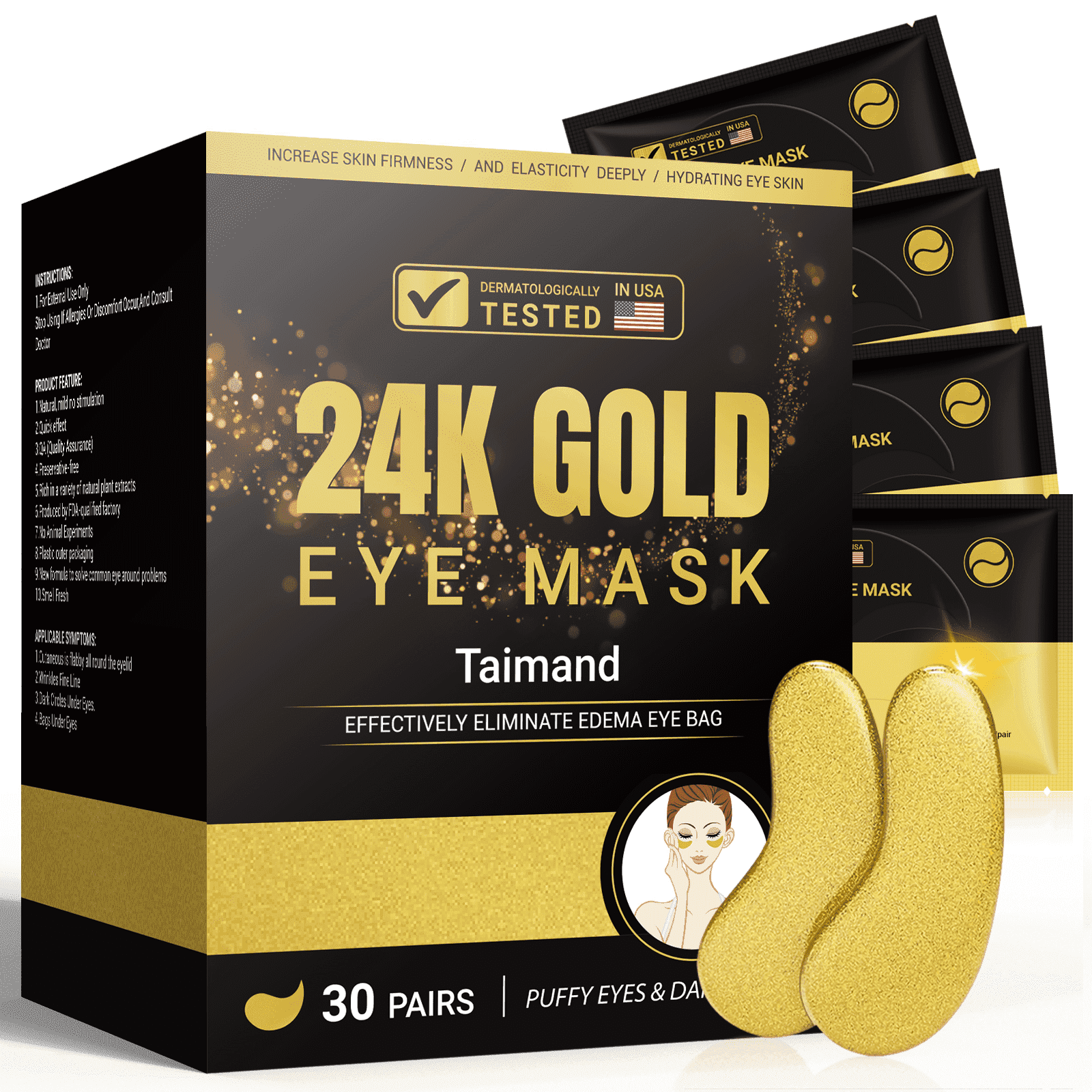 Walmart Black Friday Deals 2025 - Taimand Under Eye Patches, 24K Gold Eye Masks for Puffy Eyes, Dark Circles, Bags, Wrinkles