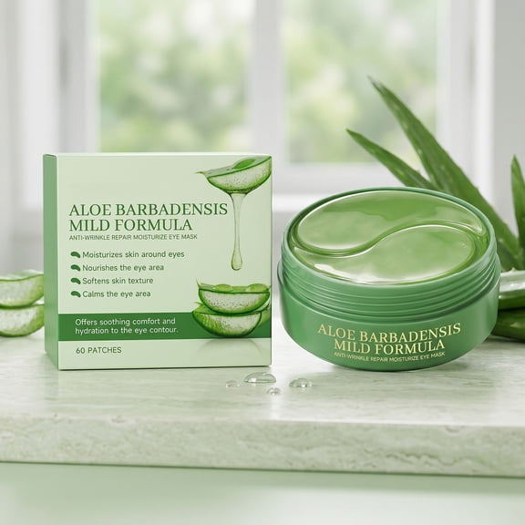 Under Eye Patches - 60pcs Aloe Vera Eye Masks for Dark Circles and Puffiness, Hydrating Eye Mask Skincare, Under Eye Mask, Refresh Your Skin, Reduce Wrinkles and Fine Lines