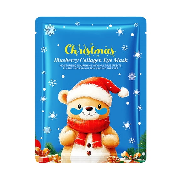 Under Eye Patches, Christmas Collagen Eye Mask, Eye Mask Pack for Moisturizing & Anti-Aging, Christmas Holiday Eye Treatment for Dark Circles & Fine Lines, 5ml Blueberry Eye Patches