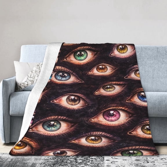 Eye Pattern Blanket Gift Throw Blanket Cozy Soft Surreal Aesthetic Pattern Blanket Gift for Art Lover Unique Gothic Home Decor 50x40