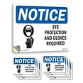 thumbnail image 1 of Eye Protection & Gloves Required With Symbol OSHA Notice Vinyl Decal Label 24 Inch x 18 Inch - 10 Pack, 1 of 6