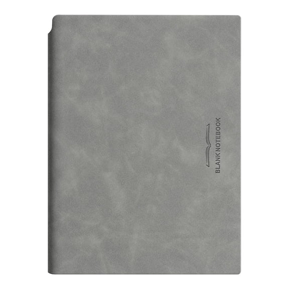 Eye Protection Thick Notebook,Soft PU Leather Cover Ruled Writing Notebook,Composition Notebooks,6.18x8.27 inch Reusable Blank Journal Notebooks for Home Business Office Supplies (Grey)