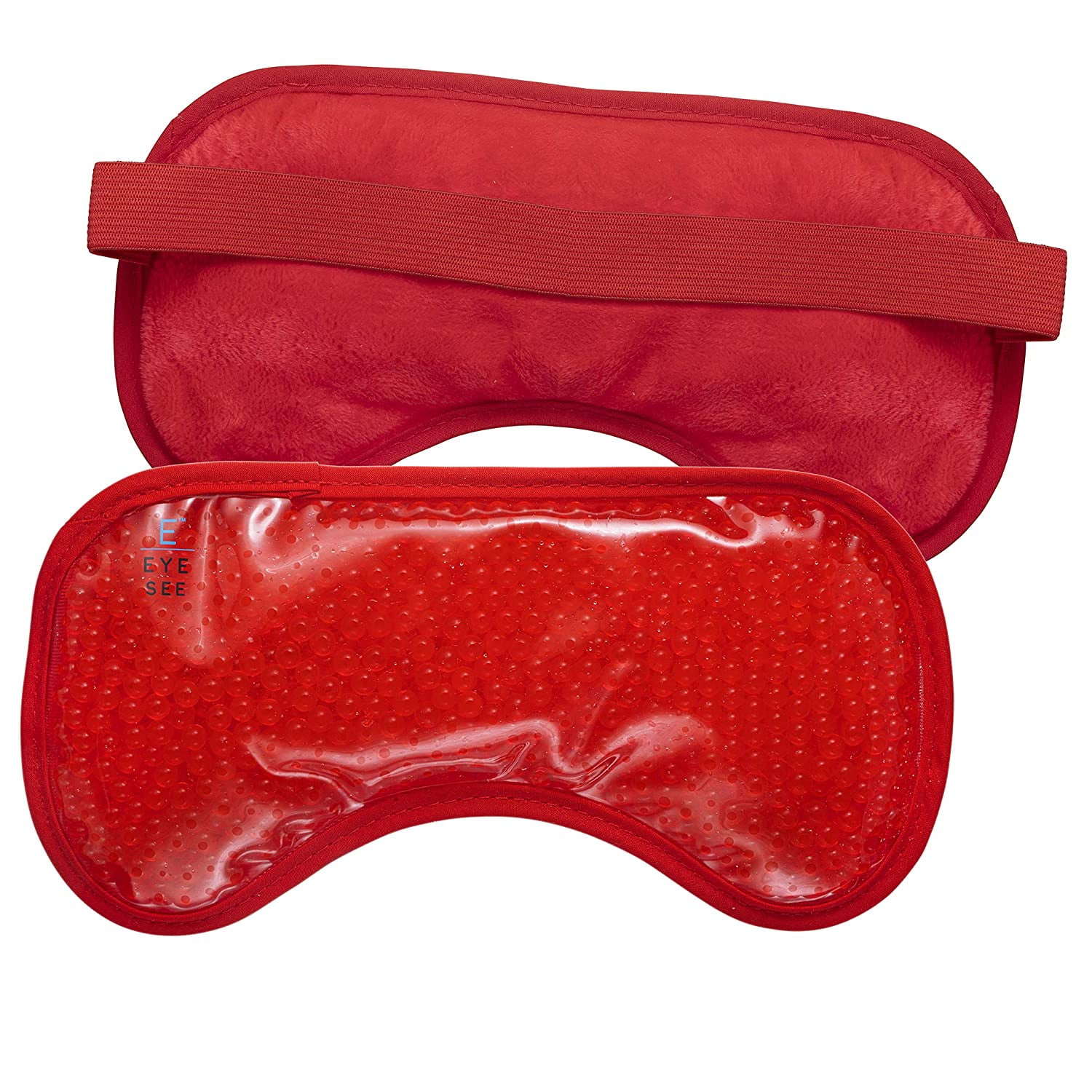 Eye See Plush Gel Eye Mask for Puffy Eyes, Red Cold Eye mask to Treat