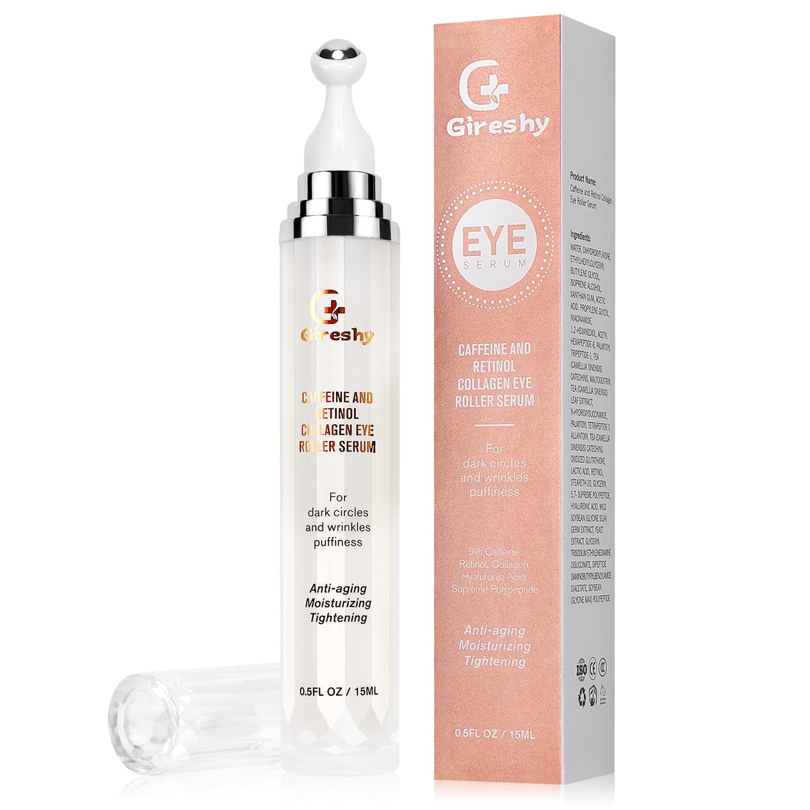 Eye Serum Caffeine for YPF5 Dark Circles Retinol eye roller serum