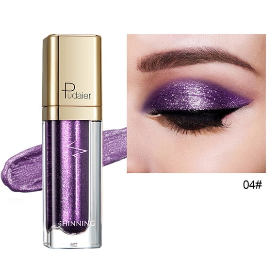 Eye Shadow 18 Colors Sparkling Liquid Eyeshadows Diamond Pearlescent Eyeshadows 5ml,Purple-A