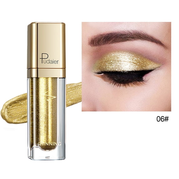 Eye Shadow Liquid Glitter 18 Colors Sparkling Liquid Eyeshadows Diamond Pearlescent Eyeshadows 5ml Gold1 backto school clearance wedding party