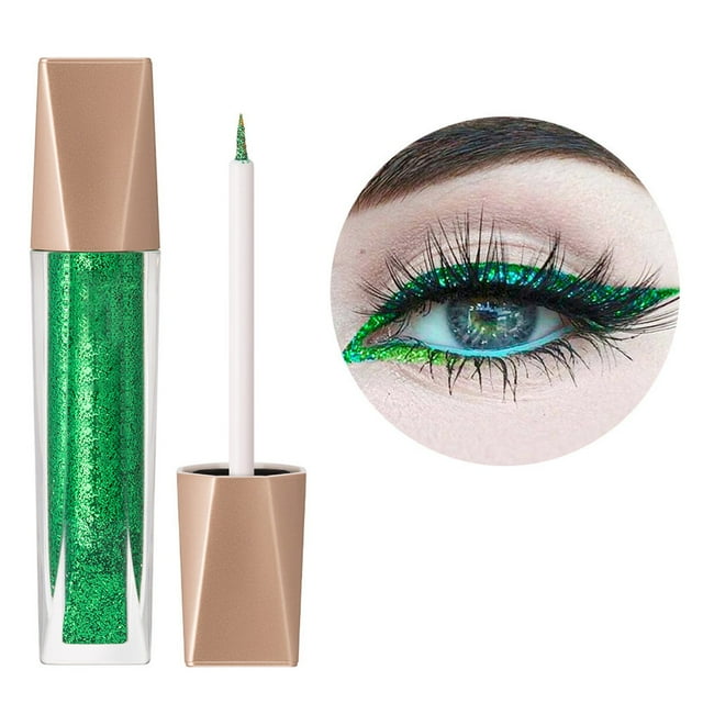 Eye Shadow Liquid Pearlescent Bright Eyeliner Color Cute Durable Waterproof Eyeliner Sequin Color Eye Shadow Eyeliner Liquid 5ml,Grey