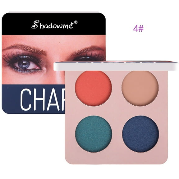Eye Shadow Palettes Colour Makeup 4 Color Eye Shadow Dish Dark Blue Eye Shadow Wine Red Eye Shadow,D