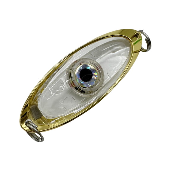 Eye Shaped Submersible LED Fishing Light Fish Attractor ABS Metal Construction 1pc