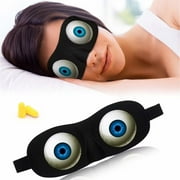Eye Sleep Mask Funny Blindfold for Women Men Kid, Upgraded 3D Contoured 100% Blackout Sleeping Mask with Adjustable Strap, Soft Night Blindfold Eye Shades for Travel Naps Shift Works Games