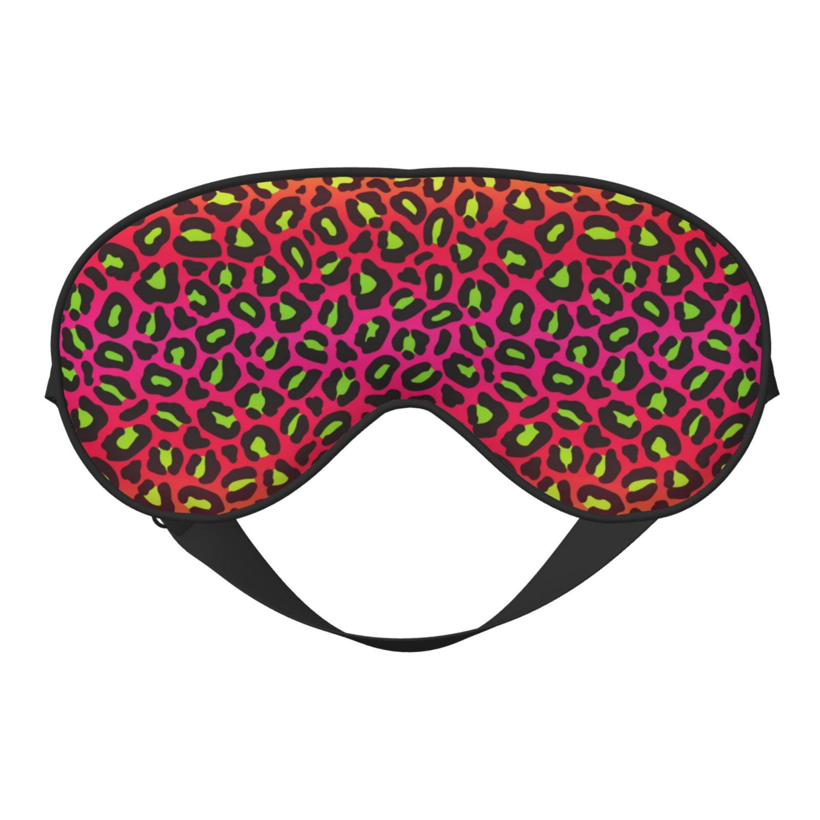 Eye Sleep Mask for Women Men - 80s 90s retro pink red leopard Adjustable Soft Buckle Travel Eye Masks for Sleep Mask Blackout, Sleeping Mask for Women Men, Funny Blindfolds for Party Games