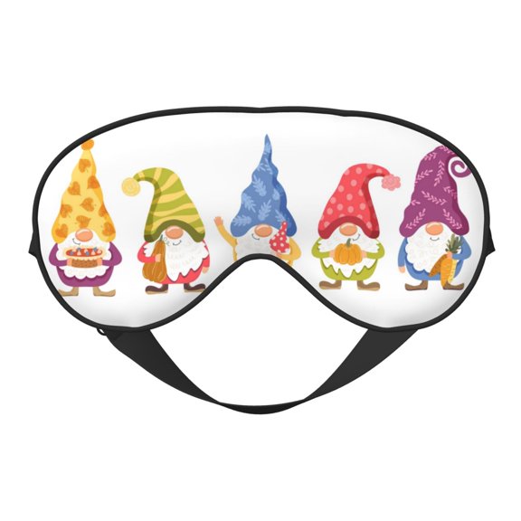 Eye Sleep Mask for Women Men - Autumn Funny Gnomes Adjustable Soft Buckle Travel Eye Masks for Sleep Mask Blackout, Sleeping Mask for Women Men, Funny Blindfolds for Party Games