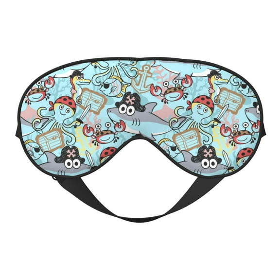 Eye Sleep Mask for Women Men - Cartoon Pirate Adjustable Soft Buckle Travel Eye Masks for Sleep Mask Blackout, Sleeping Mask for Women Men, Funny Blindfolds for Party Games