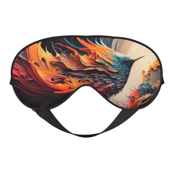 Eye Sleep Mask for Women Men - Dynamic Fire Bird Art Adjustable Soft Buckle Travel Eye Masks for Sleep Mask Blackout, Sleeping Mask for Women Men, Funny Blindfolds for Party Games