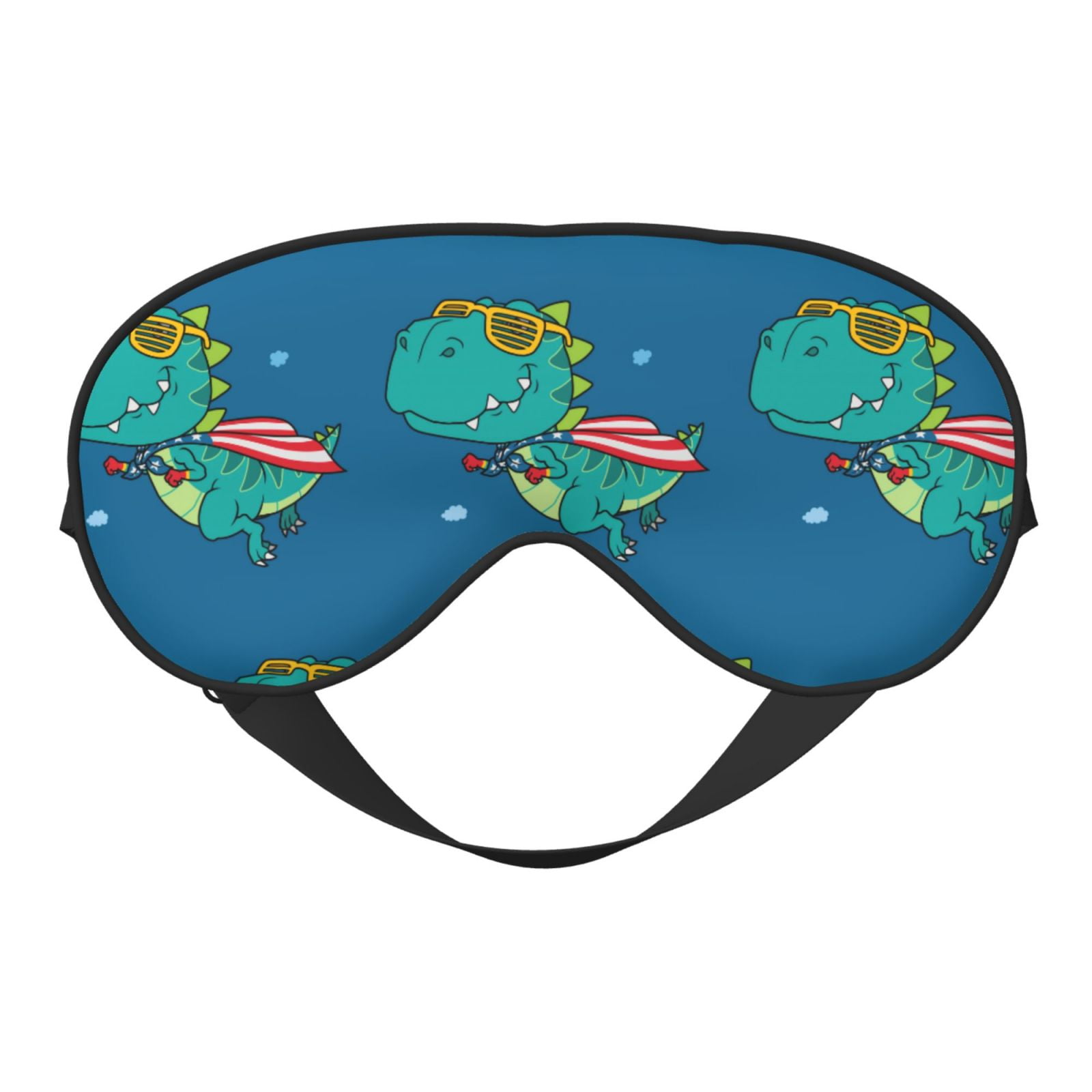 Eye Sleep Mask for Women Men - Flying Superhero Dinosaur Adjustable Soft Buckle Travel Eye Masks for Sleep Mask Blackout, Sleeping Mask for Women Men, Funny Blindfolds for Party Games